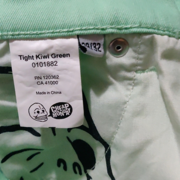 Cheap Monday mint/kiwi Green slim fit 29/32 jeans - Picture 5 of 7